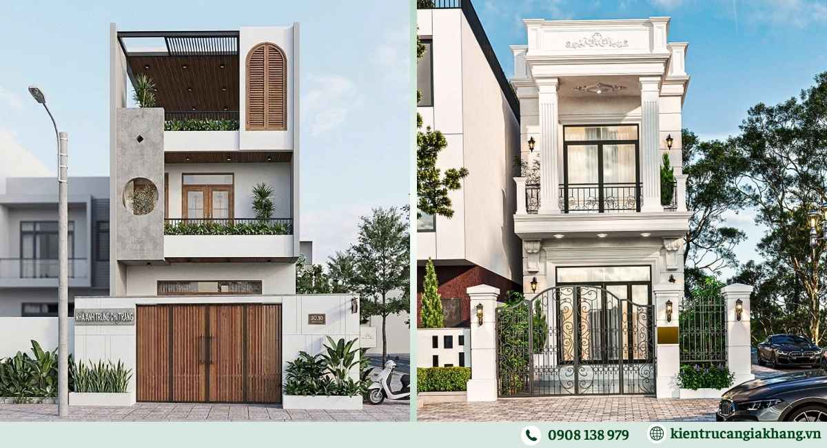 Mẫu nhà phố hiện đại 2 tầng