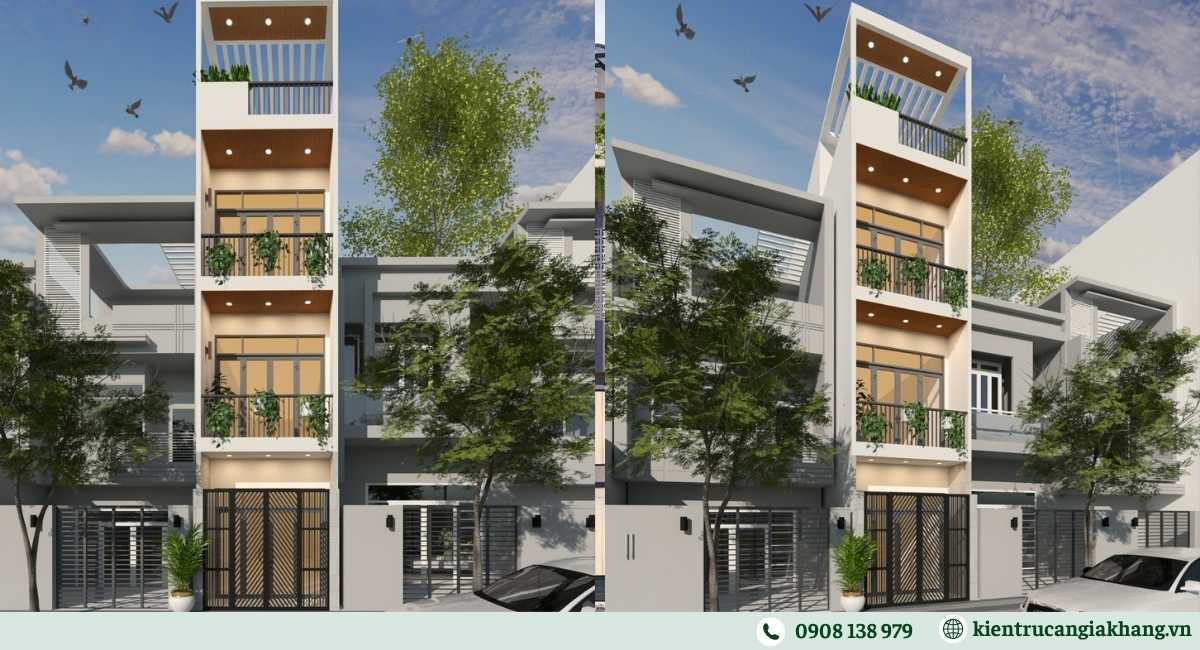 Mẫu nhà phố hiện đại 3 tầng