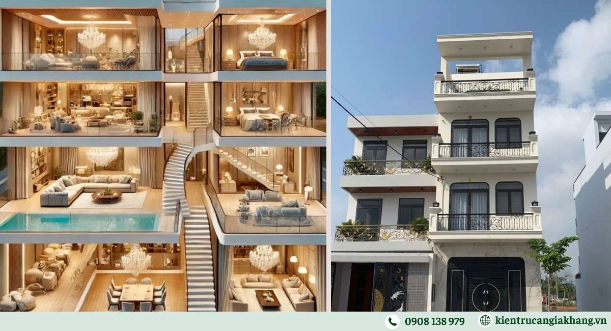 Nhà phố 5m mặt tiền nên bố trí thế nào?