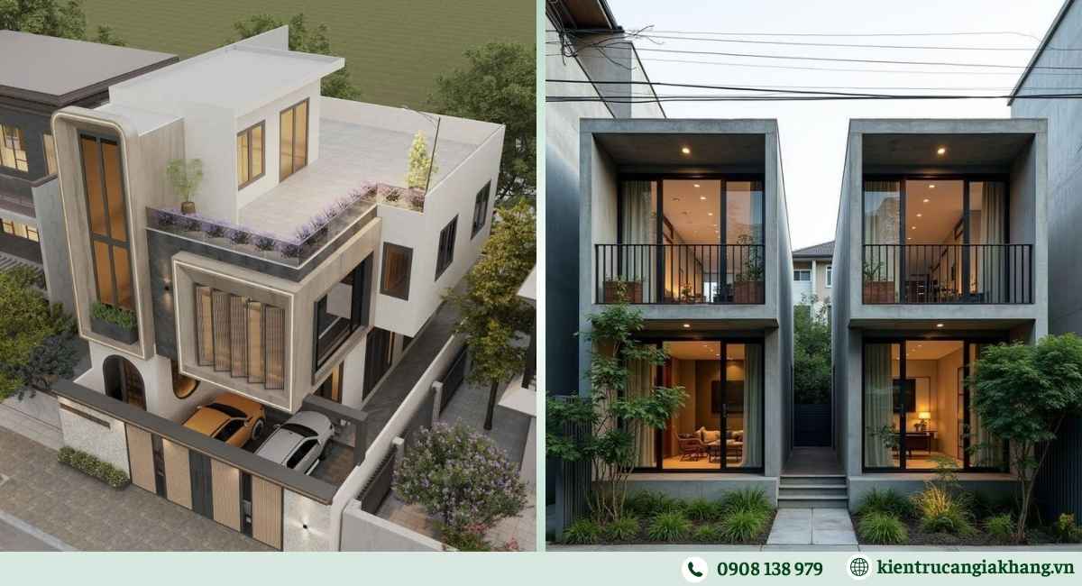 Thiết kế nhà phố 5x20 hiện đại