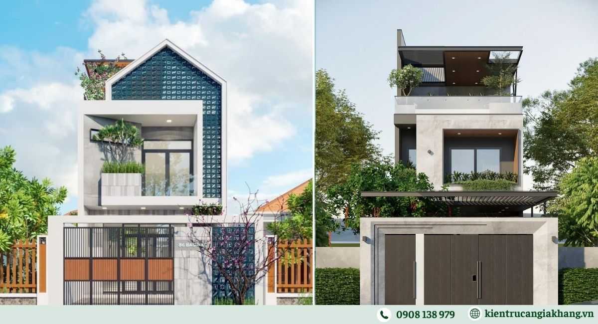 Thiết kế nhà phố hiện đại mặt tiền 6m