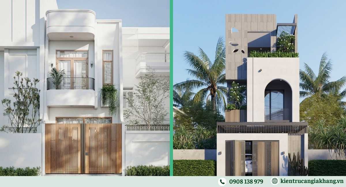 Thiết kế nhà phố mặt tiền 5m