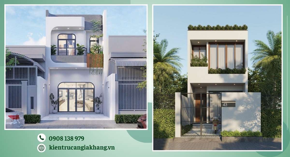 Mẫu nhà phố 2 tầng 