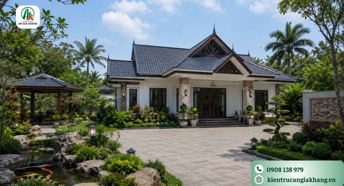 Mẫu nhà vườn cấp 4 mái Thái