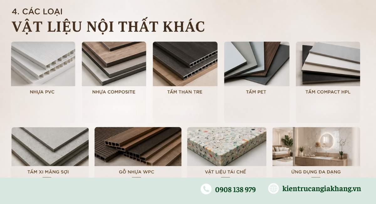 Các loại vật liệu nội thất khác