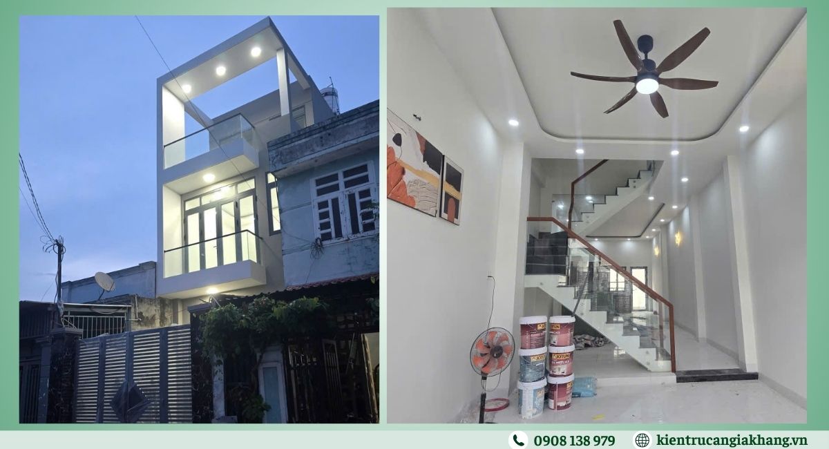 Nhà 1 trệt 1 lầu 1 tum tại Hóc Môn