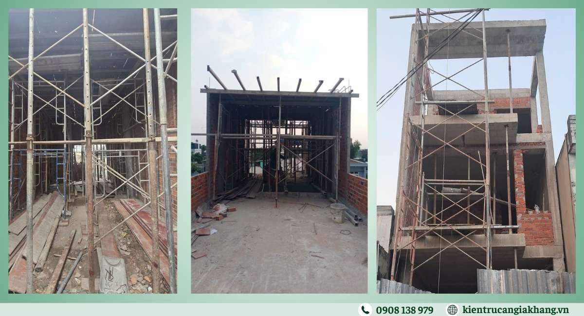 Thi công nhà 4x15m tại Hóc Môn
