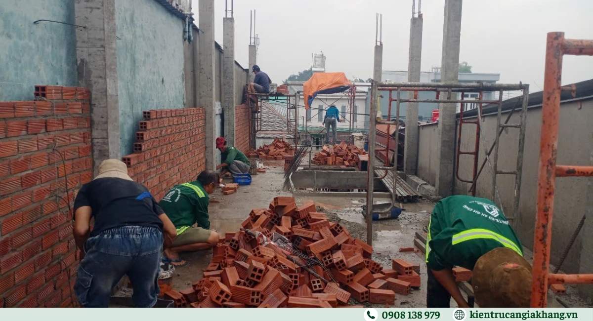 Quá trình thi công nhà thực tế