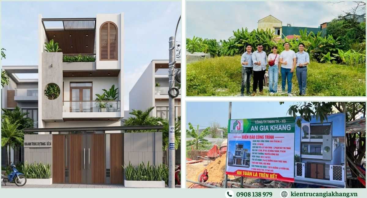 Đơn vị thi công nhà phố 1 trệt 1 lầu