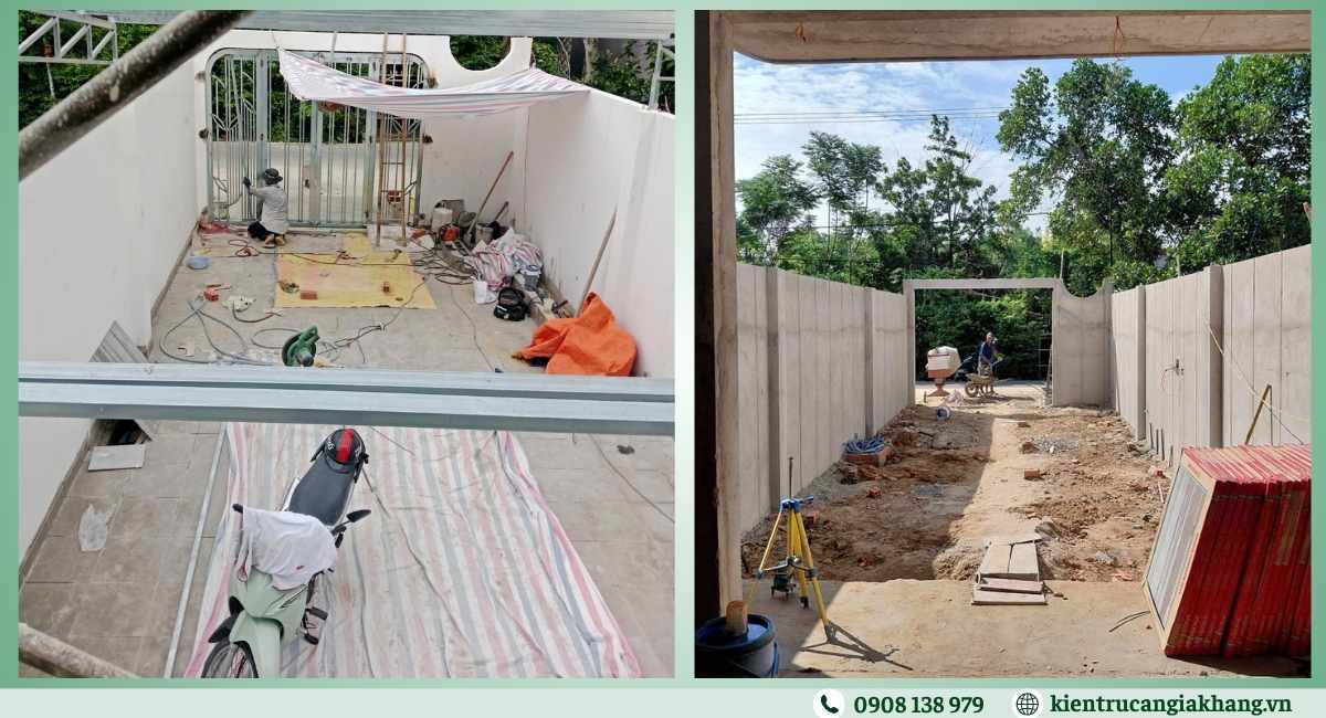 Quá trình xây thô nhà 1 trệt 1 lửng tại Bình Dương