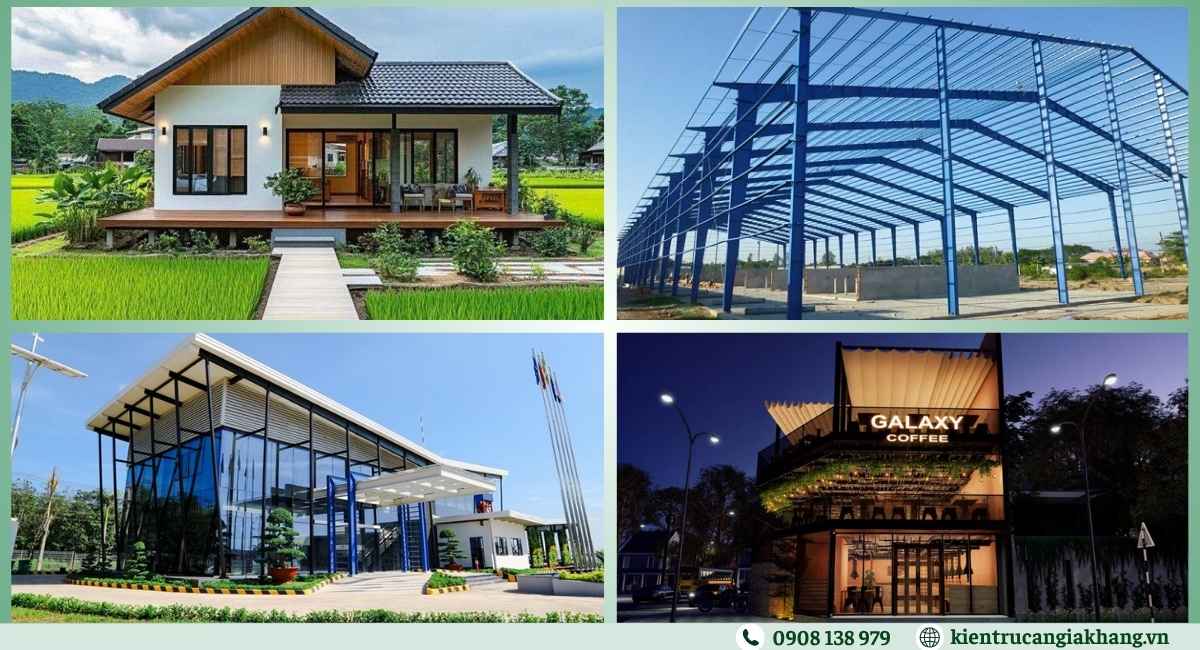 Các loại hình nhà tiền chế theo nhu cầu sử dụng: nhà ở, nhà xưởng, văn phòng