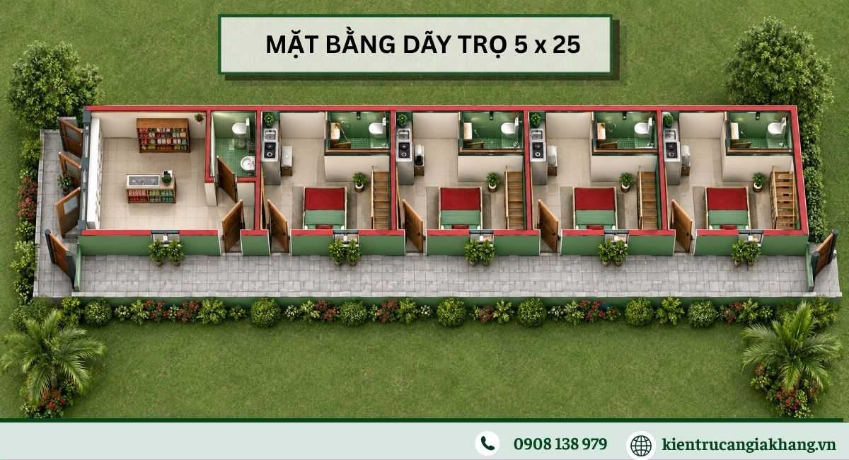Thiết kế nhà trọ tối ưu diện tích và công năng