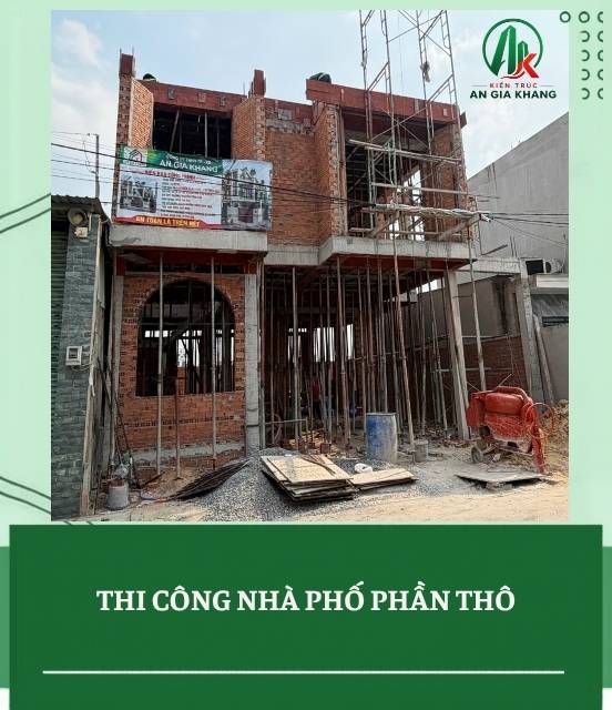 Thi công phần thô nhà phố: Quy trình, hạng mục, vật tư và chi phí chi tiết