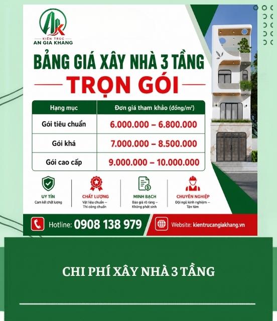 Chi phí xây dựng nhà 3 tầng 2026: Bảng giá mới nhất và kinh nghiệm tiết kiệm