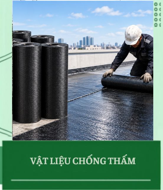 Các loại vật liệu chống thấm phổ biến & Cách chọn theo từng vị trí 